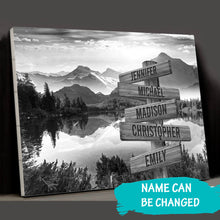 Load image into Gallery viewer, Snow Mountain Lake Multi-Names Premium Canvas