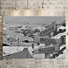 Load image into Gallery viewer, Snow Mountain Road Multi-Names Premium Canvas