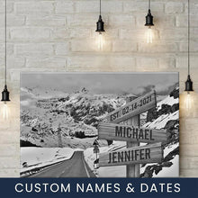 Load image into Gallery viewer, Snow Mountain Road Multi-Names Premium Canvas Poster
