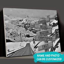 Load image into Gallery viewer, Snow Mountain Road Multi-Names Premium Canvas Poster