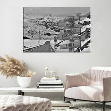 Load image into Gallery viewer, Snow Mountain Road Multi-Names Premium Canvas Poster