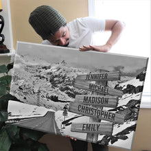 Load image into Gallery viewer, Snow Mountain Road Multi-Names Premium Canvas