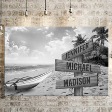 Load image into Gallery viewer, Summer Beach Multi-Names Premium Canvas Poster