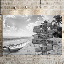 Load image into Gallery viewer, Summer Beach Multi-Names Premium Canvas Poster