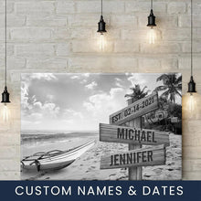 Load image into Gallery viewer, Summer Beach Multi-Names Premium Canvas