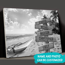 Load image into Gallery viewer, Summer Beach Multi-Names Premium Canvas Poster