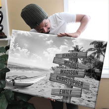Load image into Gallery viewer, Summer Beach Multi-Names Premium Canvas