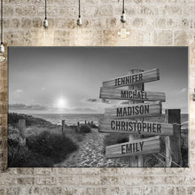 Load image into Gallery viewer, Summer Beach Sunset Multi-Names Premium Canvas