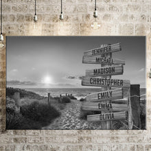 Load image into Gallery viewer, Summer Beach Sunset Multi-Names Premium Canvas