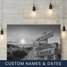 Load image into Gallery viewer, Summer Beach Sunset Multi-Names Premium Canvas
