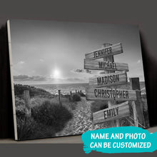 Load image into Gallery viewer, Summer Beach Sunset Multi-Names Premium Canvas