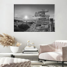 Load image into Gallery viewer, Summer Beach Sunset Multi-Names Premium Canvas