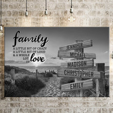 Load image into Gallery viewer, Summer Beach Sunset A Little Whole Lot of Love Multi-Names Premium Canvas Poster
