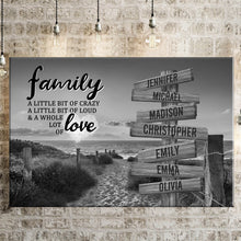 Load image into Gallery viewer, Summer Beach Sunset A Little Whole Lot of Love Multi-Names Premium Canvas