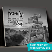 Load image into Gallery viewer, Summer Beach Sunset A Little Whole Lot of Love Multi-Names Premium Canvas