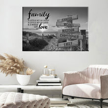 Load image into Gallery viewer, Summer Beach Sunset A Little Whole Lot of Love Multi-Names Premium Canvas Poster