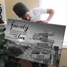 Load image into Gallery viewer, Summer Beach Sunset A Little Whole Lot of Love Multi-Names Premium Canvas