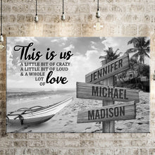 Load image into Gallery viewer, Summer Beach Personalized "THIS IS US" Multi-Names Premium Canvas