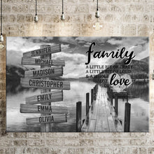 Load image into Gallery viewer, Summer Pier  A Little Whole Lot of Love Multi-Names Premium Canvas