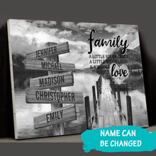 Load image into Gallery viewer, Summer Pier  A Little Whole Lot of Love Multi-Names Premium Canvas Poster