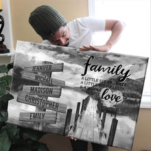 Load image into Gallery viewer, Summer Pier  A Little Whole Lot of Love Multi-Names Premium Canvas