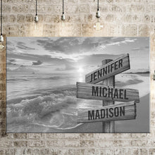 Load image into Gallery viewer, Sunrise And Beach Multi-Names Premium Canvas