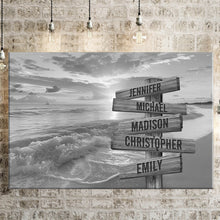 Load image into Gallery viewer, Sunrise And Beach Multi-Names Premium Canvas