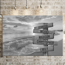 Load image into Gallery viewer, Sunrise And Beach Multi-Names Premium Canvas Poster