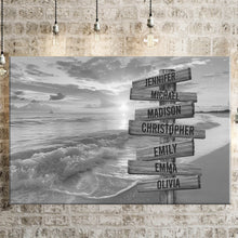 Load image into Gallery viewer, Sunrise And Beach Multi-Names Premium Canvas