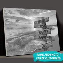 Load image into Gallery viewer, Sunrise And Beach Multi-Names Premium Canvas Poster