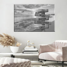 Load image into Gallery viewer, Sunrise And Beach Multi-Names Premium Canvas Poster
