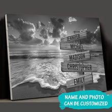 Load image into Gallery viewer, Sunrise & Beach Multi-Names Premium Canvas Poster
