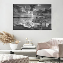 Load image into Gallery viewer, Sunrise & Beach Multi-Names Premium Canvas