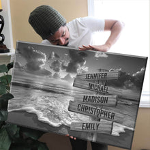 Load image into Gallery viewer, Sunrise & Beach Multi-Names Premium Canvas