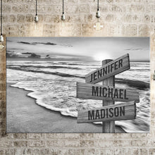 Load image into Gallery viewer, Sunset Beach Multi-Names Premium Canvas