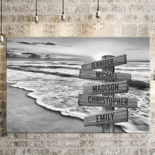 Load image into Gallery viewer, Sunset Beach Multi-Names Premium Canvas