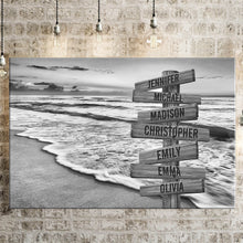 Load image into Gallery viewer, Sunset Beach Multi-Names Premium Canvas