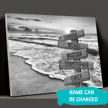 Load image into Gallery viewer, Sunset Beach Multi-Names Premium Canvas