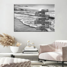 Load image into Gallery viewer, Sunset Beach Multi-Names Premium Canvas