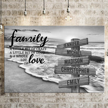 Load image into Gallery viewer, Sunset Beach A Little Whole Lot of Love Multi-Names Premium Canvas Poster