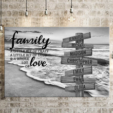 Load image into Gallery viewer, Sunset Beach A Little Whole Lot of Love Multi-Names Premium Canvas