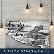 Load image into Gallery viewer, Sunset Beach A Little Whole Lot of Love Multi-Names Premium Canvas Poster