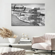 Load image into Gallery viewer, Sunset Beach A Little Whole Lot of Love Multi-Names Premium Canvas Poster