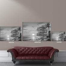 Load image into Gallery viewer, Sunset Palm Trees Multi-Names Premium Canvas