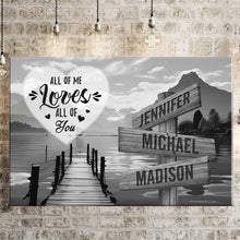 Load image into Gallery viewer, Sunshine Pier All of Me Loves All of You Multi-Names Premium Canvas Poster