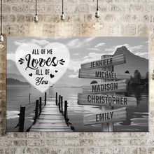 Load image into Gallery viewer, Sunshine Pier All of Me Loves All of You Multi-Names Premium Canvas Poster