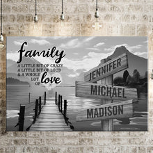 Load image into Gallery viewer, Sunshine Pier A Little Whole Lot of Love Multi-Names Premium Canvas Poster