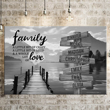 Load image into Gallery viewer, Sunshine Pier A Little Whole Lot of Love Multi-Names Premium Canvas