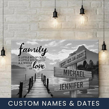Load image into Gallery viewer, Sunshine Pier A Little Whole Lot of Love Multi-Names Premium Canvas Poster