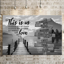 Load image into Gallery viewer, Sunshine Pier Personalized "THIS IS US" Multi-Names Premium Canvas Poster